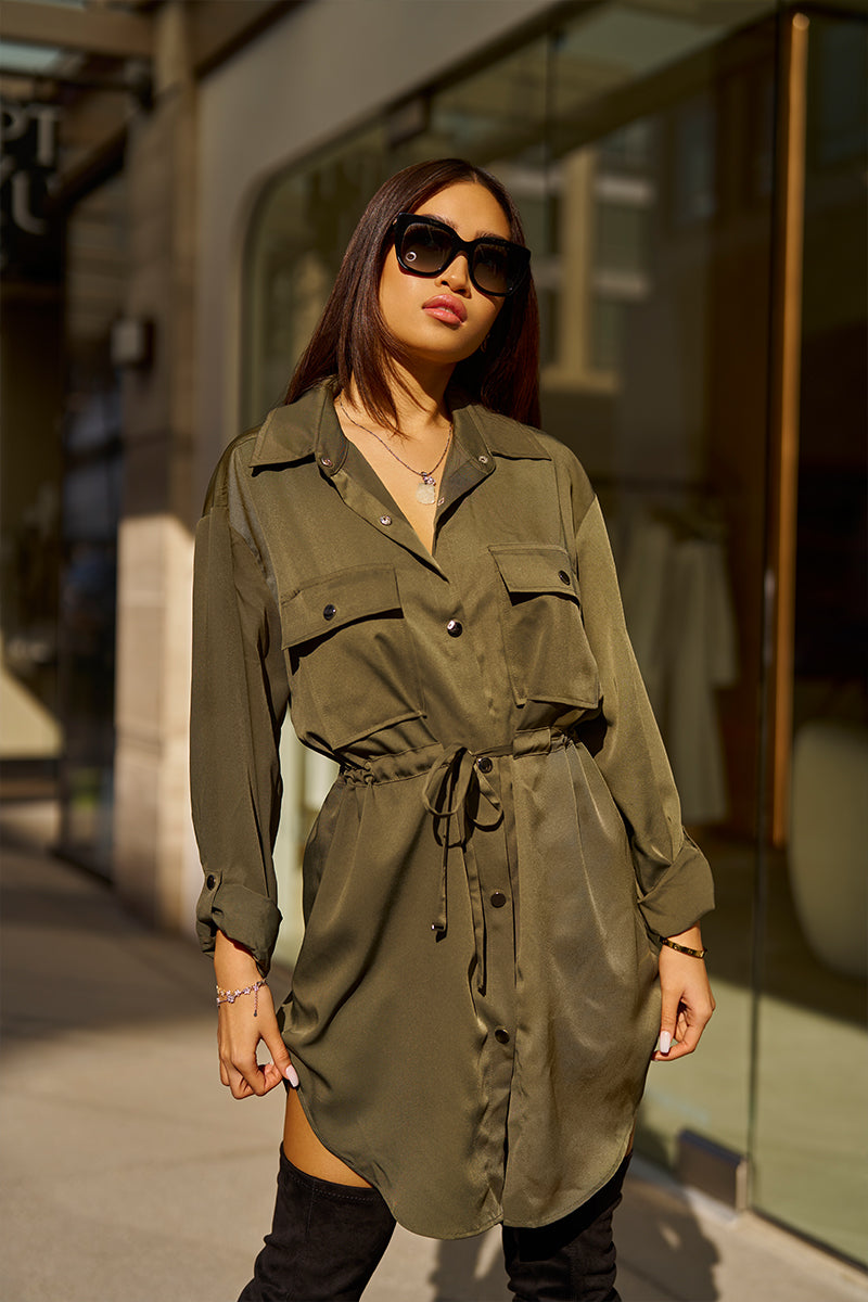 CARGO SHIRT DRESS