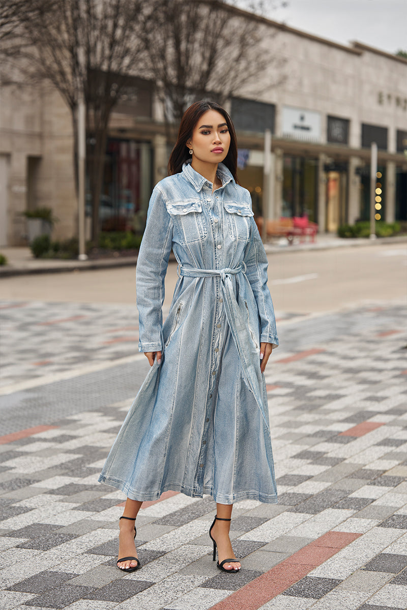 DENIM DUSTER COAT