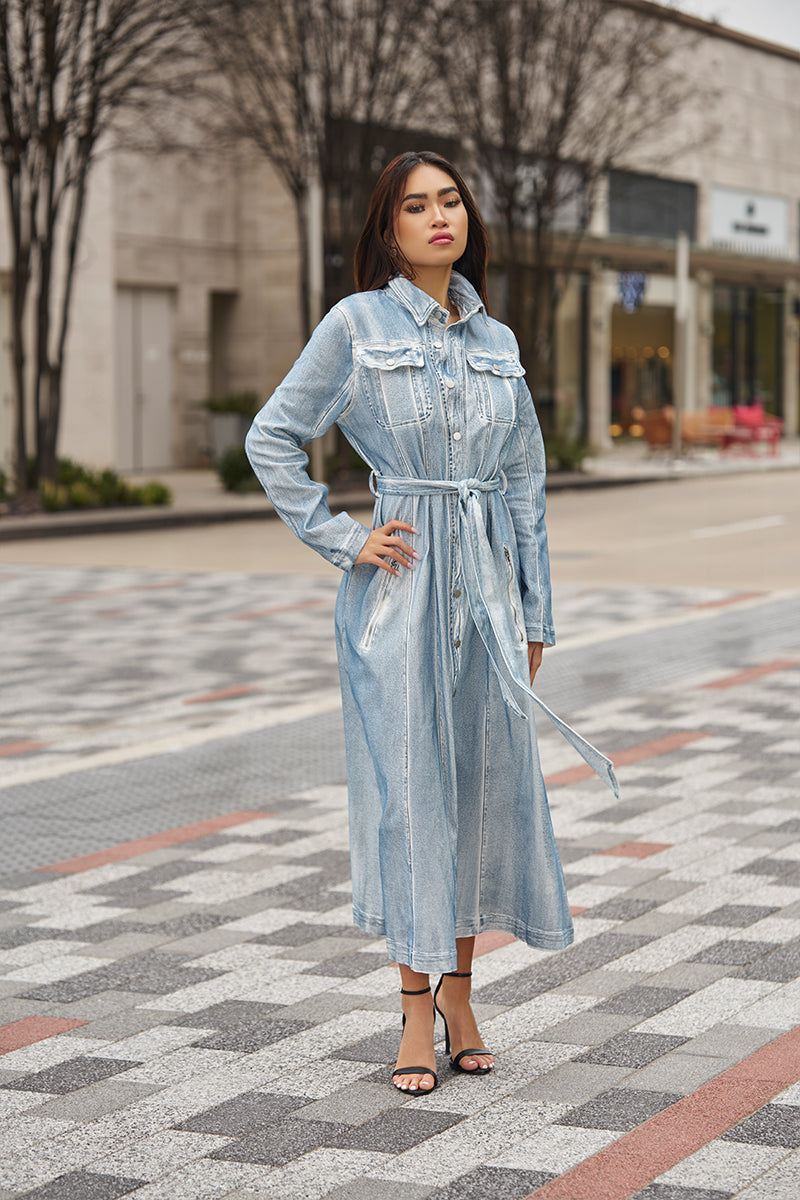 DENIM DUSTER COAT